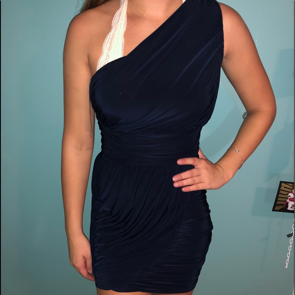 Soprano one shoulder ruched dress
